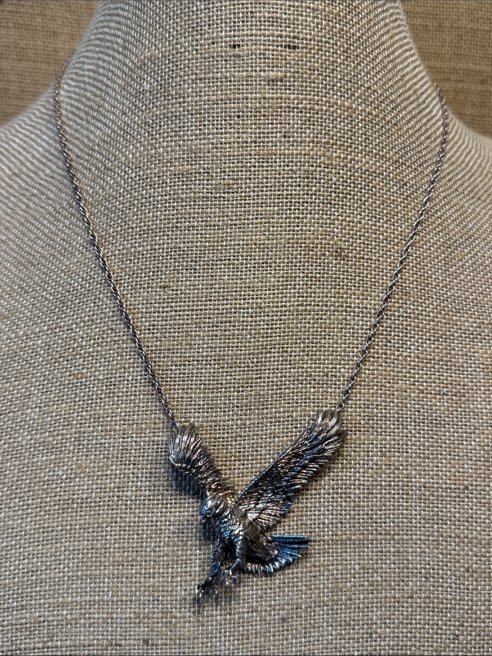 Sterling Silver Eagle Pendant Necklace